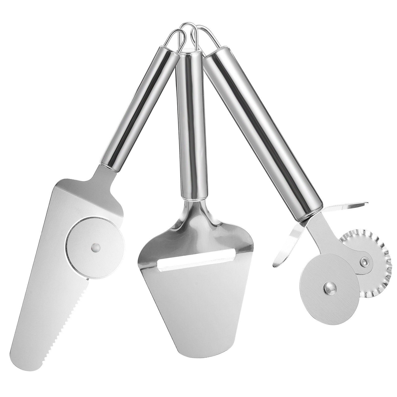 1Set Stainless Steel Pizza Whe - Kitchen Gadgets Gold ulasan dan harga