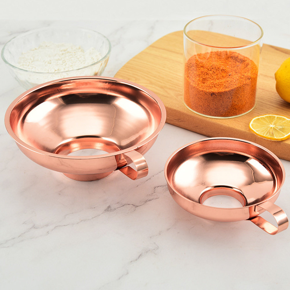 1Pcs Stainless Steel Funnel Ro - Kitchen Gadgets Gold ulasan dan harga