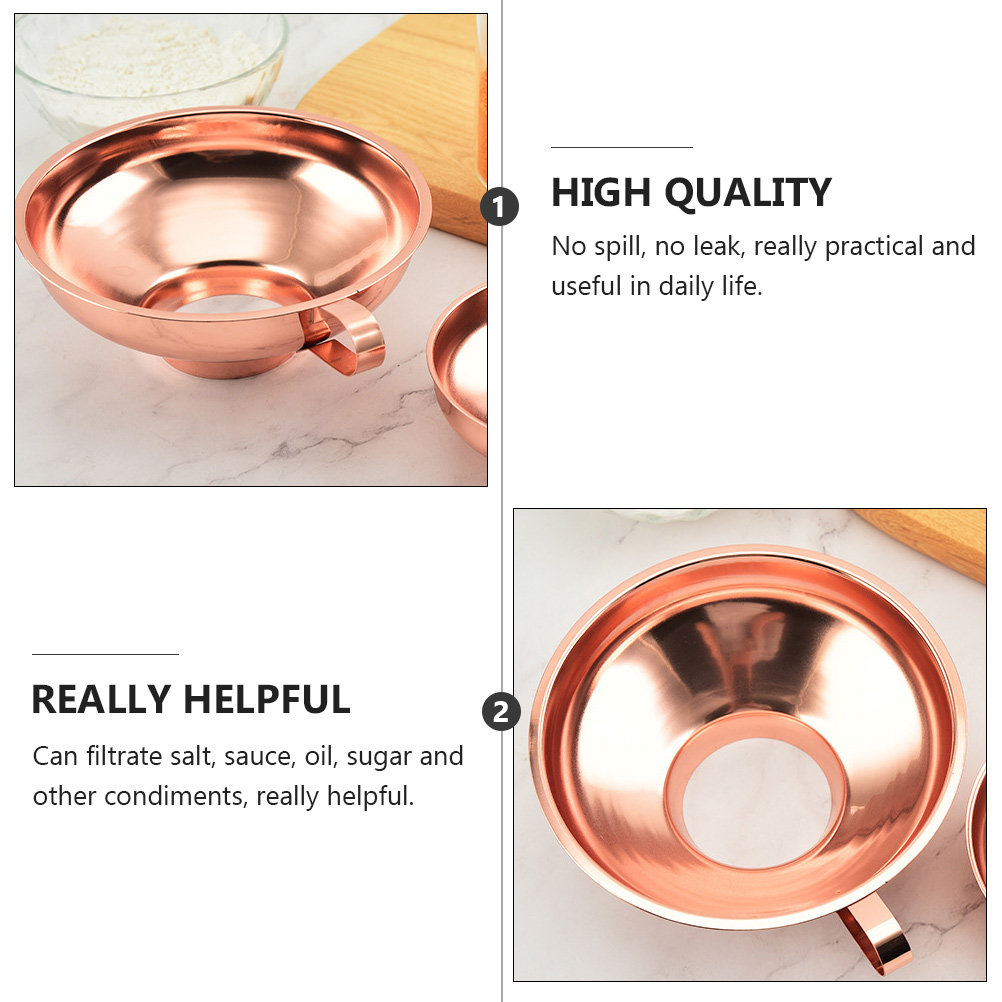 1Pcs Stainless Steel Funnel Ro - Kitchen Gadgets Gold ulasan dan harga